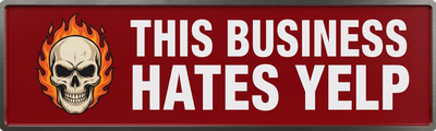 This Business Hates Yelp badge