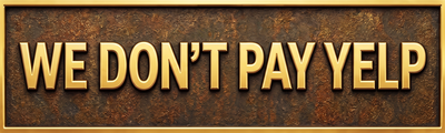We Don’t Pay Yelp badge